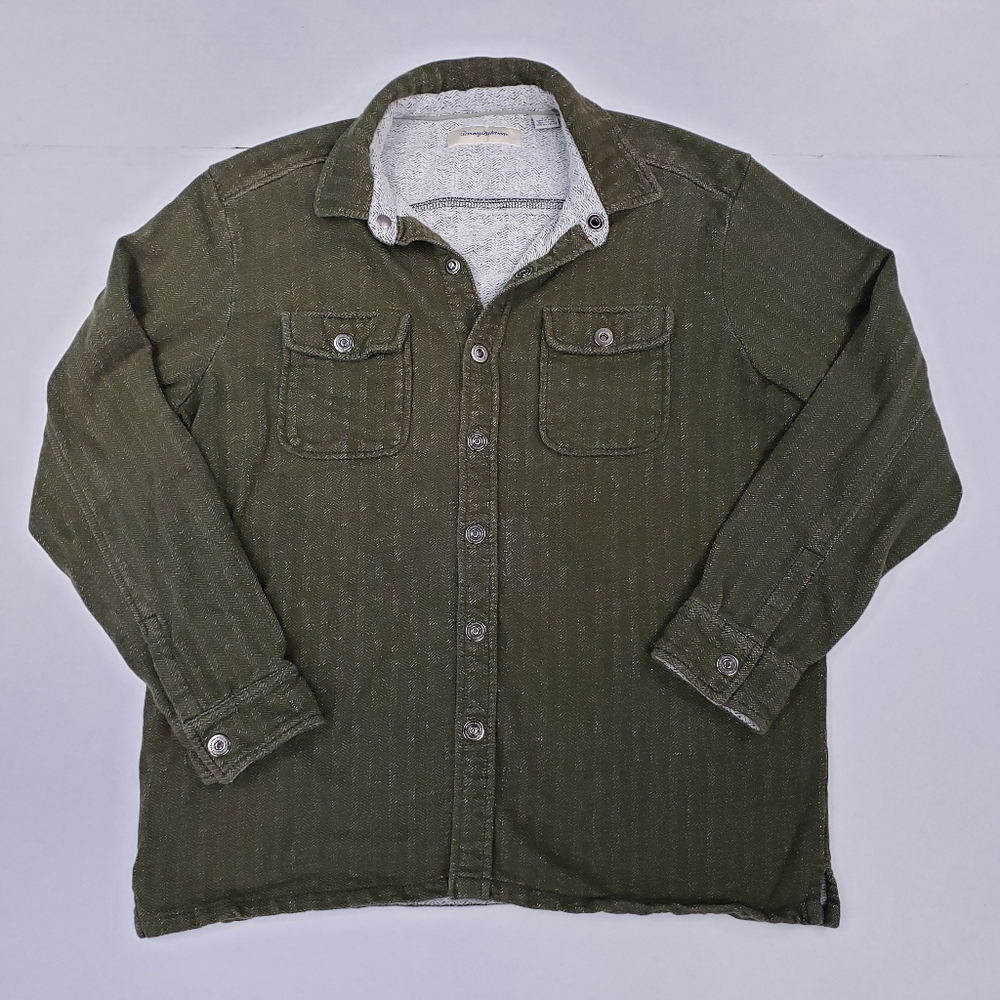 Tommy Bahama Large Thick Metal Button Snap Shirt